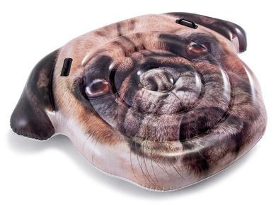 Intex, Pies Mops, dmuchany materac plażowy, 173-130 cm
