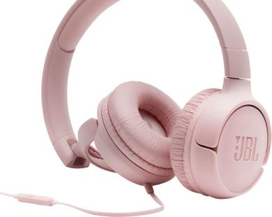 JBL, Tune 500, słuchawki z mikrofonem, różowe