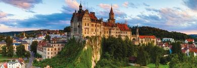 Jumbo, Premium Collection, Zamek Sigmaringen, Niemcy - panorama, puzzle, 1000 elementów