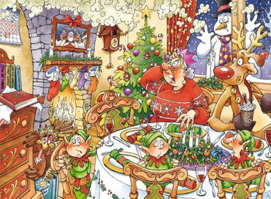Jumbo, Wasgij Christmas, Świąteczne przysmaki, puzzle 2w1, 2-1000 elementów