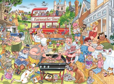 Jumbo, Wasgij Original, Typowy brytyjski grill, puzzle, 1000 elementów
