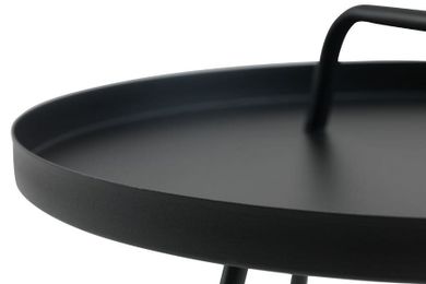 Jysk, Idre, stolik ogrodowy, czarny, 45-42 cm