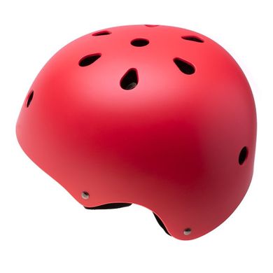 Kask i ochraniacze na rolki, deskorolkę, rower, czerwono-czarny, rozmiar M