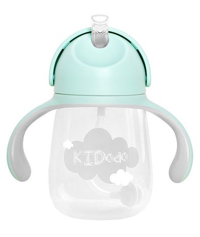 KIDodo, bidon z obciążoną słomką, miętowy, 260 ml, 6m+
