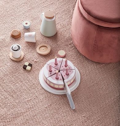 Kids Concept, Bistro, Tort urodzinowy, zabawka drewniana, pink