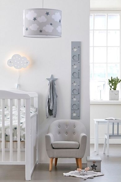 Kids Concept, Chmurka, lampa wisząca, szara