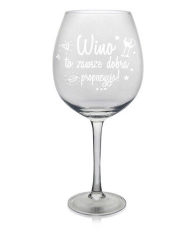 Kieliszek XXL do wina, Wino dobra propozycja, 750 ml