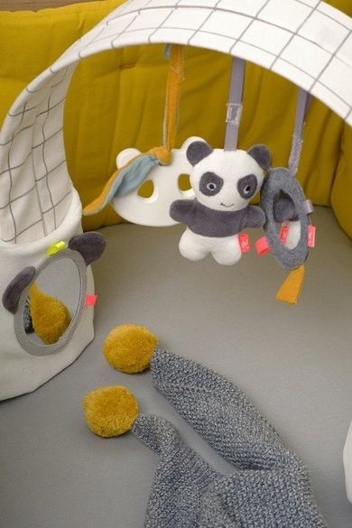 Kikadu, Panda, koc z pomponami, 80-100 cm
