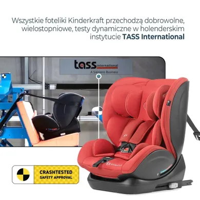 Kinderkraft, MYWAY, fotelik samochodowy, 0-36 kg, czerwony