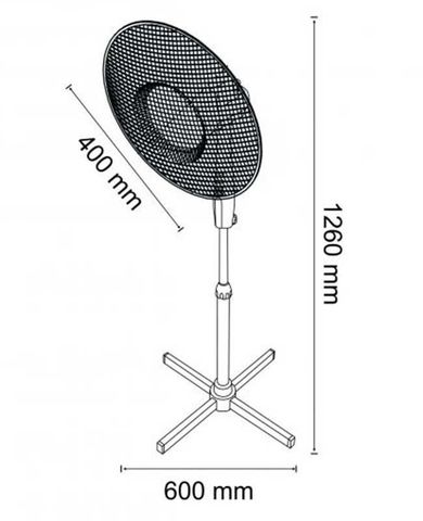 Kinghoff, wiatrak stojący podłogowy Kingcool, biały, KC-2124