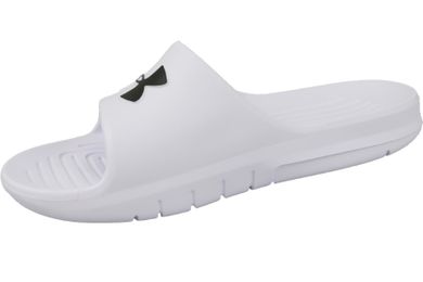 Klapki męskie, białe, Under Armour Core PTH Slides