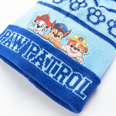 Komplet chłopięcy, Czapka z pomponem, Komin, niebieski, Psi Patrol