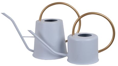Konewka metalowa, biało-złota, 38-16-24 cm