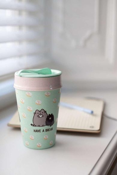 Koziol, kubek termiczny, kotek Pusheen i´m busy, 400 ml