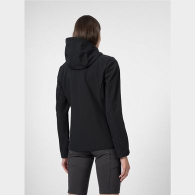 Kurtka softshell damska z kapturem, grafitowa, 4F