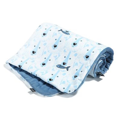 La millou, Velvet, Arctic bear family, kocyk średniaka, denim, 80-100 cm
