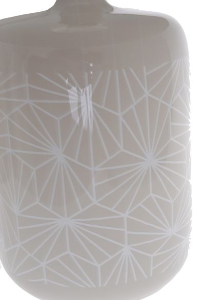 Lampa ceramiczna, beżowa z białym wzorem, 25-40 cm