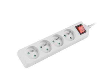 Lanberg, przedłużacz, 1,5 m, PS1-04E-0150-W