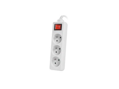 Lanberg, przedłużacz, 3 m, PS1-03E-0300-W