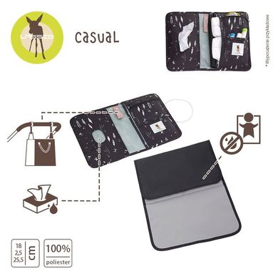 Lassig, Casual Label, etui-organizer na akcesoria do przewijania, feathers black