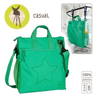 Lassig, Casual Label, Star deep green, torba do wózka