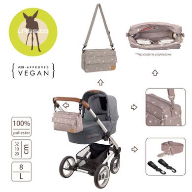 Lassig, Casual Label, torebka-organizer do wózka, 2w1, Blocks taupe