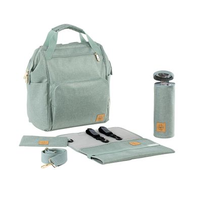 Lassig, Glam Label, Goldie Backpack, plecak dla mam z akcesoriami, mint