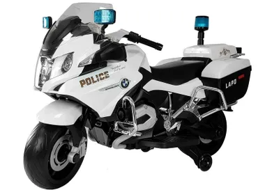Lean Cars, BMW R1200, Motor policyjny, pojazd na akumulator, biały