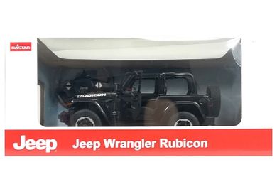 Lean Toys, Auto Jeep Wrangler Rubicon Rastar, 1:14, czarne, pojazd zdalnie sterowany