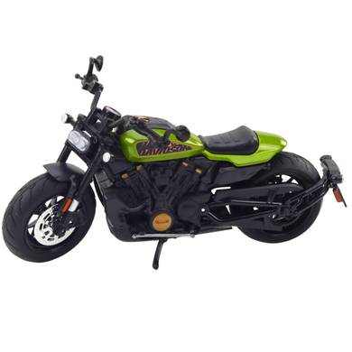 Lean Toys, Chopper, motocykl, pojazd interaktywny, czarno-zielony, 1:12