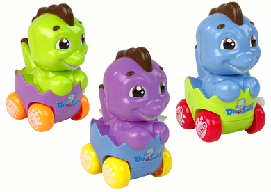 Lean Toys, dinozaur w jajku, pojazd nakręcany