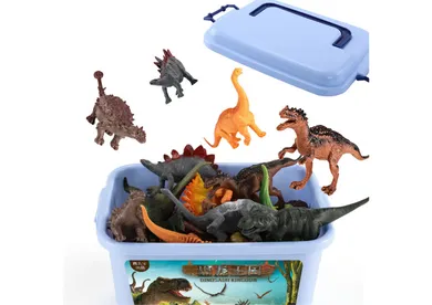 Lean Toys, Dinozaury, zestaw figurek w pudełku, 46 elementów