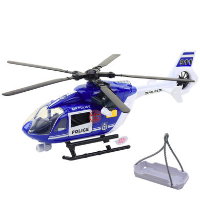 Lean Toys, helikopter, pojazd policyjny z hakiem i noszami, 1:14
