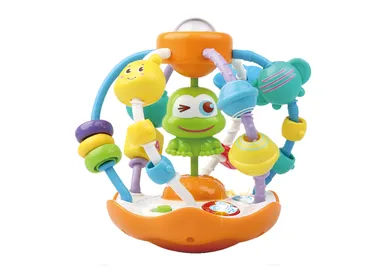 Lean Toys, interaktywna kula z żabką, zabawka sensoryczna