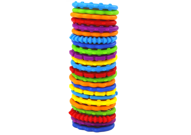 Lean Toys, kółka sensoryczne, kolorowe, 24 szt.