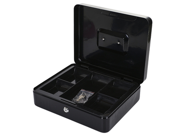 Lean Toys, metalowa kasetka na pieniądze z przegródkami