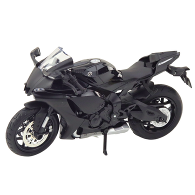 Lean Toys, motocykl, pojazd interaktywny, metalowy, czarno-srebrny, 1:12