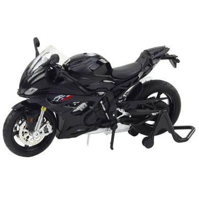 Lean Toys, motocykl, pojazd interaktywny, metalowy, czarno-srebrny, 1:12