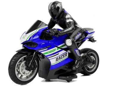 Lean Toys, motor sportowy, pojazd zdalnie sterowany, niebieski