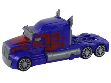 Lean Toys, Optimus Prime, pojazd, robot transformujący, niebieski