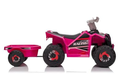 Lean Toys, quad z przyczepą, pojazd na akumulator, różowy, XMX630T