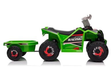 Lean Toys, quad z przyczepą, pojazd na akumulator, zielony, XMX630T