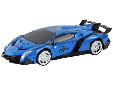 Lean Toys, samochód robot, transformer, sterowany gestami, niebieski, 1:10