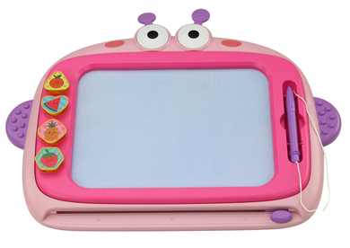 Lean Toys, tablica magnetyczna do malowania z akcesoriami, różowa