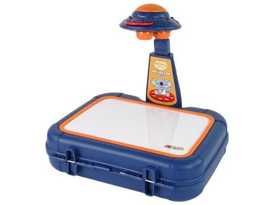 Lean Toys, tablica z projektorem, walizka, niebieski