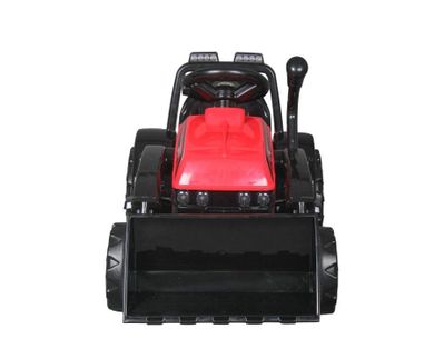 Lean Toys, Traktor, pojazd na akumulator z łyżką, czerwony