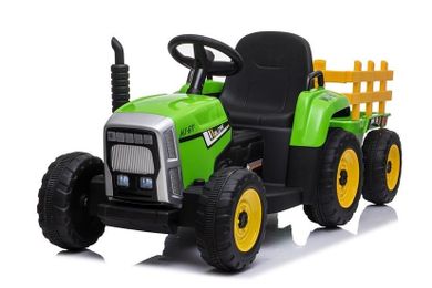 Lean Toys, traktor z przyczepą, pojazd na akumulator, zielony, XMX611