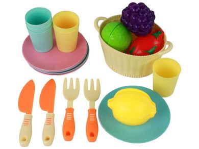 Lean Toys, zestaw kuchenny, naczynia i warzywa