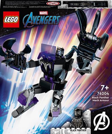 LEGO Marvel, Mechaniczna zbroja Czarnej Pantery, 76204