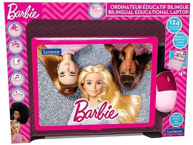 Lexibook, Barbie, laptop edukacyjny, dwujęzyczny, 124 zadań